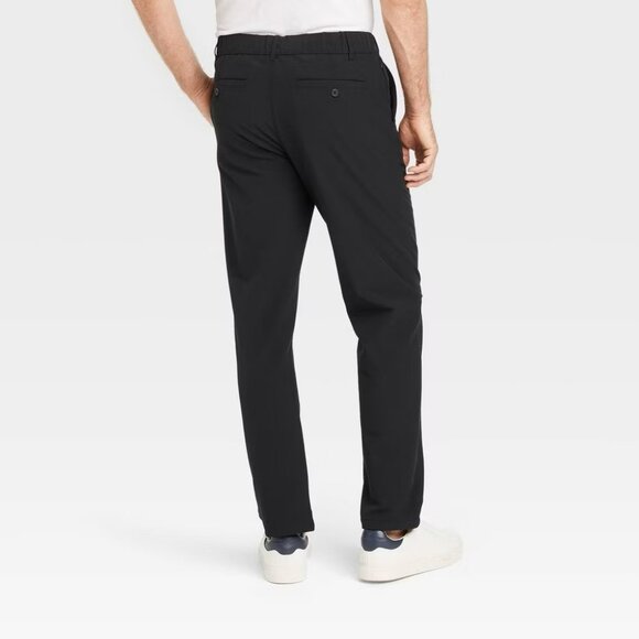 Men's Relaxed Travel Trousers Pants - Goodfellow & Co - Black - S - Picture 2 of 2